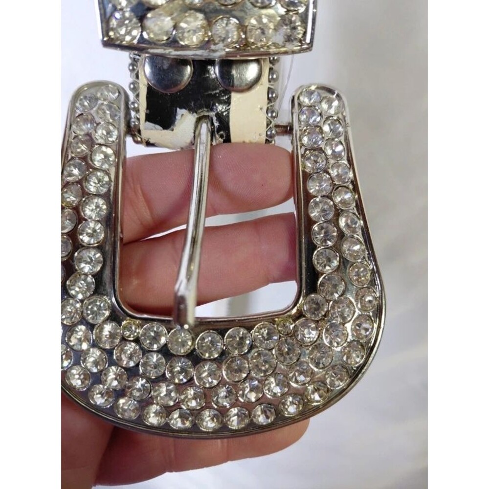Zebra Print Rhinestone Belt - Picture 8 of 13